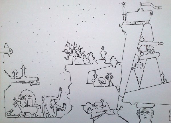 bschambers_drawings_misc_candle_pen_on_paper_2012