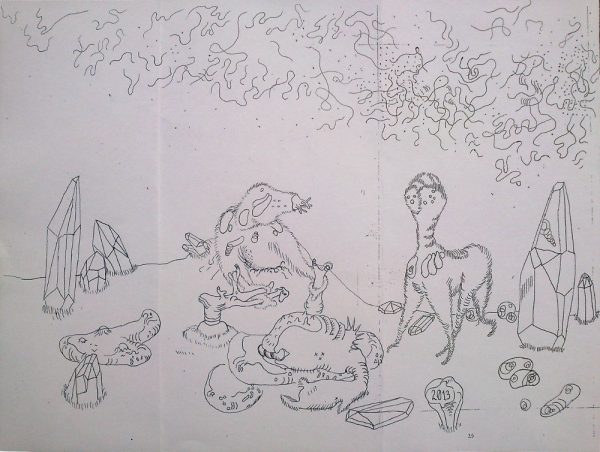 bschambers_drawings_misc_faun_pen_on_paper_2013