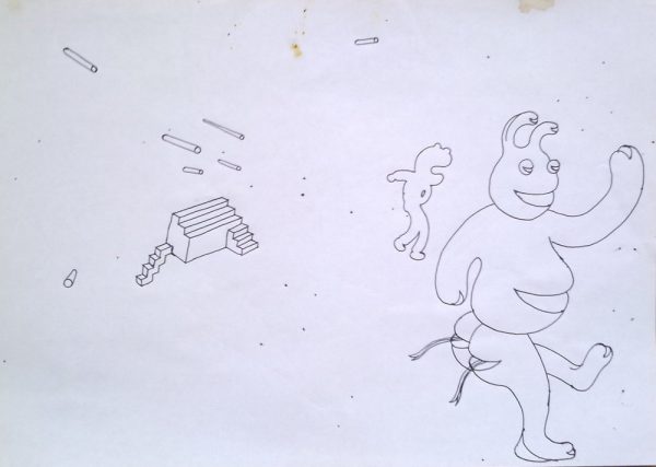 bschambers_drawings_misc_pac_man_pen_on_paper_2006